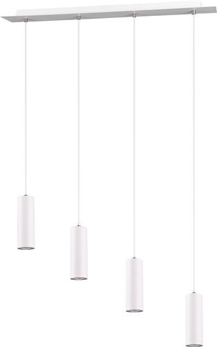 LED Hanglamp - Trion Mary - GU10 Fitting - 4-lichts - Rechthoek - Mat Wit - Aluminium