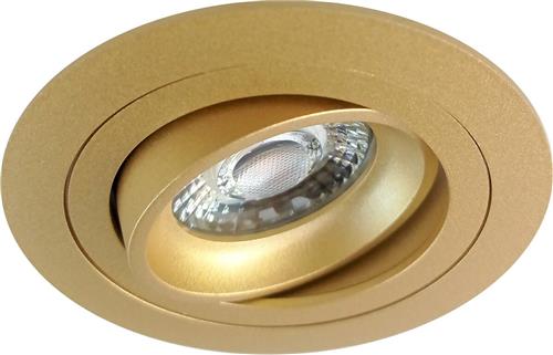 Spot Armatuur GU10 - Proma Alpin Pro - GU10 Inbouwspot - Rond - Goud - Aluminium - Kantelbaar - Ø92mm