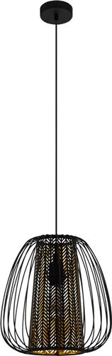EGLO Curasao Hanglamp - E27 - Ø 33,5 cm - Zwart/Goud