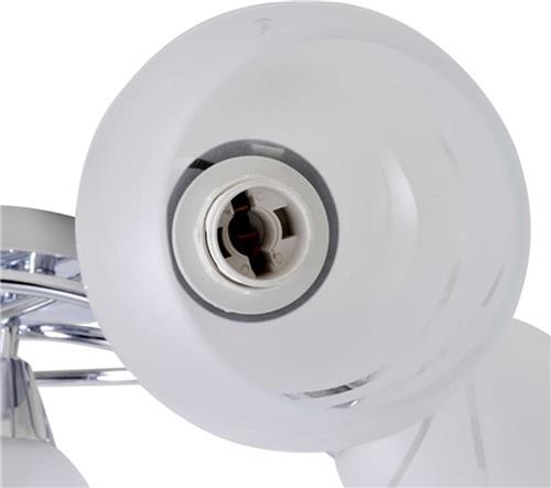vidaXL Plafondlamp met glazen behuizing voor lampen