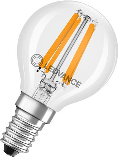 Ledvance Classic LED E14 Peer Filament Helder 4.2W 470lm - 927 Zeer Warm Wit | Beste Kleurweergave - Dimbaar - Vervangt 40W