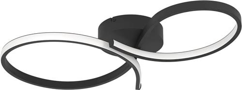 EGLO Serpins Plafondlamp - LED - 60 cm - Zwart/Wit