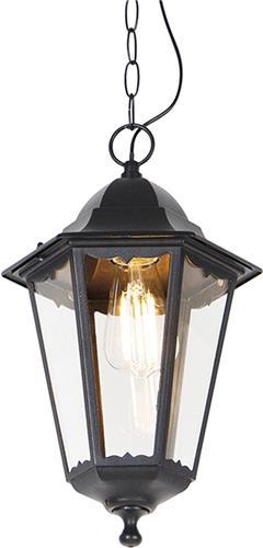 QAZQA havana - Klassieke Hanglamp voor buiten - 1 lichts - L 20 cm - Zwart - Buitenverlichting