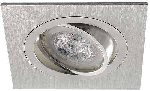 Platte inbouwspot Gusten -Vierkant Chrome -Extra Warm Wit -Dimbaar -3.8W -RTM Lighting LED