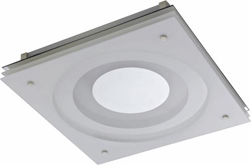 Plafondlamp metaal wit satijn
