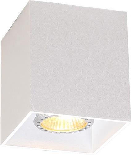 QAZQA qubo - Moderne Plafondspot | Spotje | Opbouwspot - 1 lichts - L 83 mm - Wit - Woonkamer | Slaapkamer | Keuken