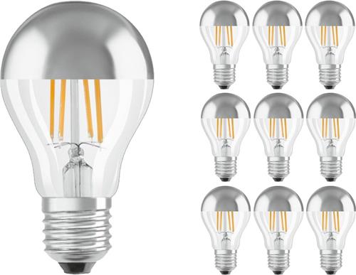 Voordeelpak 10x Ledvance CLASSIC LED E27 Peer Filament Helder 6.5W 650lm - 827 Zeer Warm Wit | Vervangt 50W