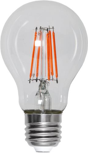 Voor planten - Standaard bol - E27 - 6.5W - Rood - Filament - Helder