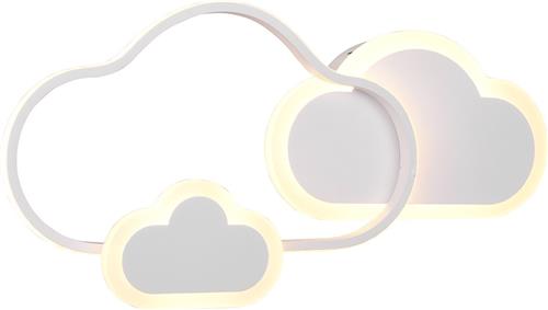 LED Plafondlamp - Plafondverlichting - Trion Claudia - 29W - Warm Wit 3000K - RGBW - Dimbaar - Afstandsbediening - Rond - Mat Wit - Kunststof