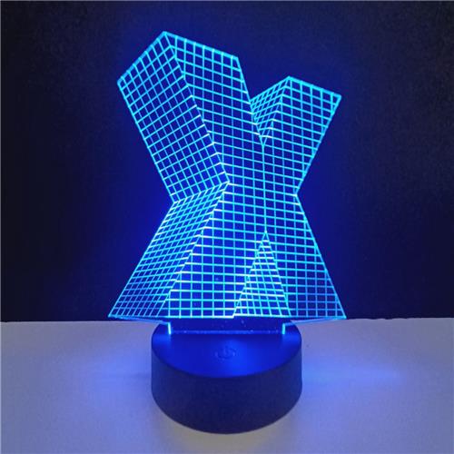 3D LED Lamp - Letter - X