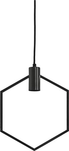 Light & Living Aina - Hanglamp - Zwart - 37x30cm