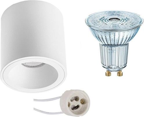 Opbouwspot Set - OSRAM Parathom PAR16 940 36D - Pragmi Cliron Pro - GU10 Fitting - Dimbaar - Opbouw Rond - Mat Wit - 3.7W - Natuurlijk Wit 4000K - Verdiept - Ø90mm