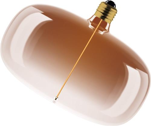 OSRAM Vintage 1906 Big Elipse, dimbare LED-lamp met ellipsvormige gloeidraad, biedt 4 W voor 120 lm, E27 fitting, theebruin glas, 215 mm diameter, kleurweergave CRI 80, 1800 K.