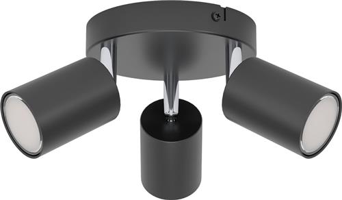 EGLO Reciso-E Spot - Plafondspot - GU10 - Ø 14 cm - Zwart