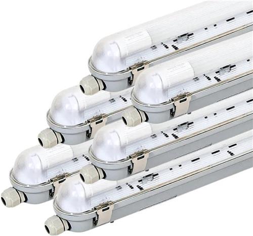 Kit LED Balk IP65 + LED Neonbuis 150cm T8 22W - Koel wit licht - Kunststof - Unité - Wit Froid 6000K - 8000K - SILUMEN