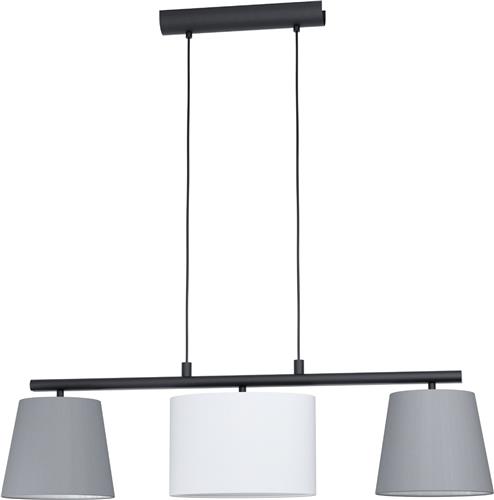EGLO Almeida 1 Hanglamp - E14 - 86 cm - Zwart/Grijs/Wit