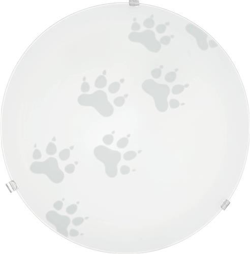 EGLO Mars Wand- en Plafondlamp - Ø 24, 5 cm - Wit - Dierenvoetjes
