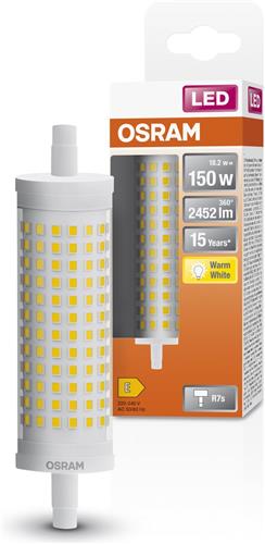 OSRAM LED lamp - Buis R7S 118mm - 18,2W - 2452 lumen - warm wit - helder - niet dimbaar