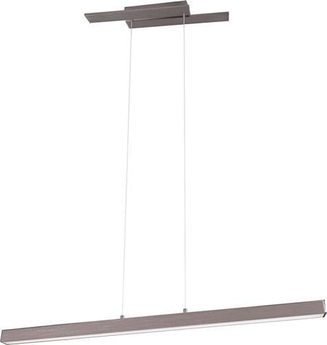 LED Hanglamp - Torna Balfy Up and Down - 44W - Warm Wit 3000K - Dimbaar - Rechthoek - Mat Nikkel - Aluminium