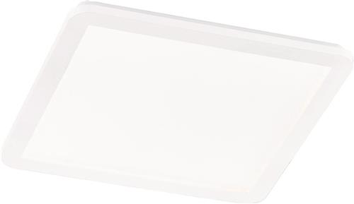 LED Plafondlamp - Badkamerlamp - Torna Camy - Opbouw Vierkant 22W - Spatwaterdicht IP44 - Dimbaar - Warm Wit 3000K - Mat Wit