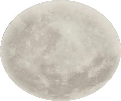LED Plafondlamp - Torna Maan - 22W - Warm Wit 3000K - Dimbaar - Afstandsbediening - Rond - Mat Wit