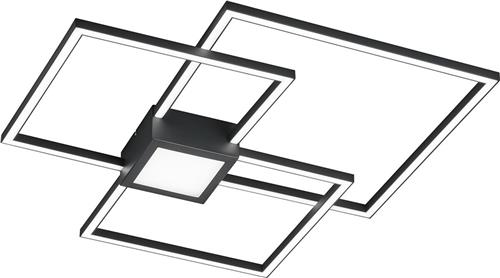LED Plafondlamp - Torna Hydro - 38W - Warm Wit 3000K - Dimbaar - Vierkant - Mat Antraciet - Aluminium