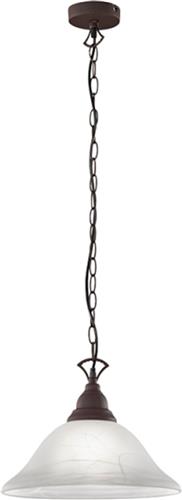 LED Hanglamp - Hangverlichting - Torna Kantra - E27 Fitting - 1-lichts - Rond - Roestkleur - Aluminium