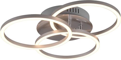 LED Plafondlamp - Plafondverlichting - Torna Corcol - 27W - Aanpasbare Kleur - Rond - Mat Nikkel - Aluminium