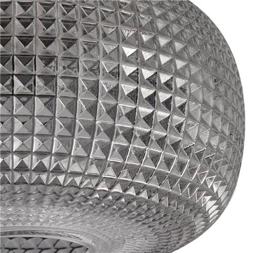 Lindby - plafondlamp - 1licht - Glas, ijzer - H: 17.3 cm - E27 - rookgrijs, zandzwart