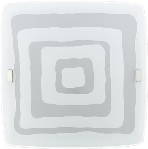 EGLO Borgo - Plafonniere - 33.5 cm - Gestreept - Wit