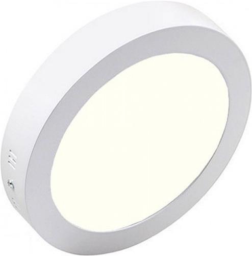 LED Downlight - Opbouw Rond 12W - Natuurlijk Wit 4200K - Mat Wit Aluminium - Ø170mm