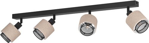 EGLO Rosley Spot - E14 - 75 cm - Zwart/Beige - Textiel