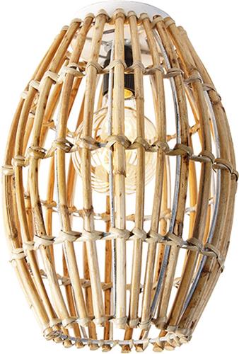 QAZQA capsulecanna - Landelijke Plafondlamp - 1 lichts - Ø 26 cm - Naturel - Woonkamer | Slaapkamer | Keuken