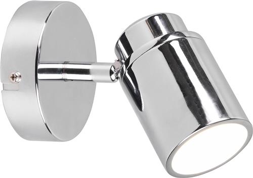 LED Wandspot - Trion Artion - GU10 Fitting - Spatwaterdicht IP44 - Rond - Mat Chroom - Aluminium