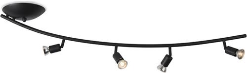 QAZQA jeany - Moderne Plafondlamp - 4 lichts - L 1140 mm - Zwart - Woonkamer | Slaapkamer | Keuken