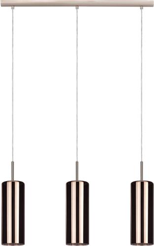 EGLO Selvino - Hanglamp - E27 - 71 cm - Koperkleurig glas