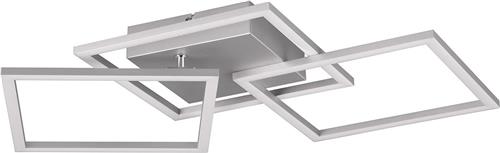 LED Plafondlamp - Trion Square - 31W - Warm Wit 3000K - Vierkant - Titaan- Metaal