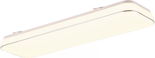 LED Plafondlamp - Plafondverlichting - Trion Lana - 28W - Warm Wit 3000K - Dimbaar - Rechthoek - Wit - Kunststof