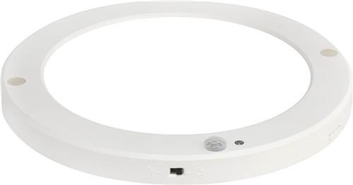 LED Plafondlamp met Bewegingssensor + Dag en Nacht Sensor - 18W - Helder/Koud Wit 6500K - 360° Zichthoek - Opbouw/Inbouw - Rond - Mat Wit