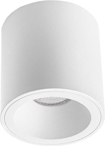 Opbouwspot GU10 - Proma Cliron Pro - Opbouw Rond - Mat Wit - Aluminium - Verdiept - Ø90mm