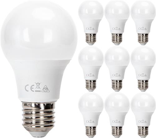 LED Lamp 10 Pack - E27 Fitting - 8W - Warm Wit 3000K