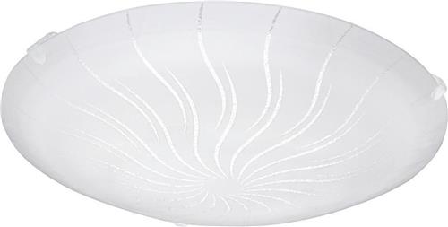 EGLO Margitta 1 - Wand/Plafondlamp - 1 Lichts - Ø245mm. - Wit - Granille Wit, Helder