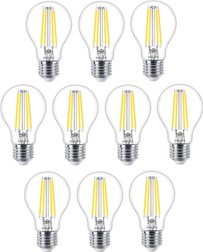 10 stuks Philips LED lamp E27 5.9W 806lm 2700K helder Dimbaar Cri90 A60