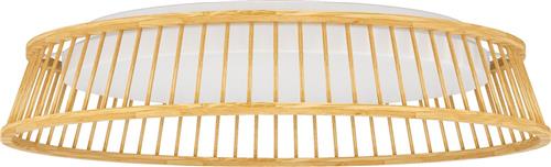 EGLO Luppineria Plafondlamp - LED - Ø 45 cm - Bruin/Wit - Hout