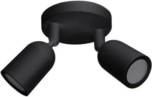 Black Double Double Led Spot Black voor Bulb GU10 - Overig - Zwart - Zwart - SILUMEN