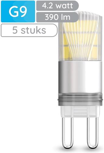 Modee LED Lamp G9 - 4.2W 6000K 390 LM 230V - LED Lamp insteek - Daglicht Wit - 5 stuks