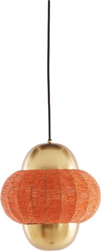 Light & Living Hanglamp Cetara - Kralen - 26cm - Oranje/Brons
