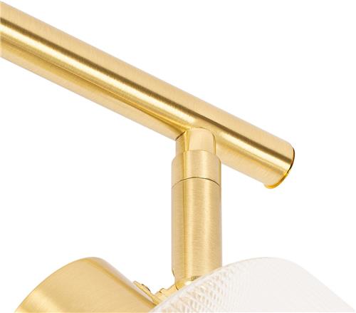 QAZQA laura - Art Deco Plafondspot | Spotje | Opbouwspot - 3 lichts - L 83 cm - Goud - Woonkamer | Slaapkamer | Keuken