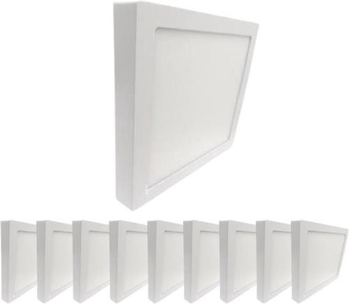 24W 220V vierkante LED-plafondlamp (10 stuks) - Warm wit licht - Overig - Pack de 10 - Wit Chaud 2300K - 3500K - SILUMEN