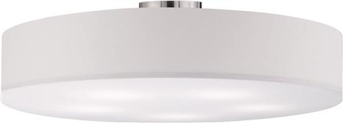 LED Plafondlamp - Plafondverlichting - Trion Hotia - E27 Fitting - 5-lichts - Rond - Mat Wit - Aluminium